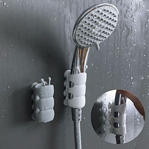 1pc Shower Bracket Shower Accessories Water Heater Shower Head Bathroom Perforated Shower Suction Cup Fixed Base Frame miniinthebox