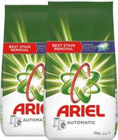 Ariel Laundry Powder Detergent Original Scent, Automatic - 9 kg x 2