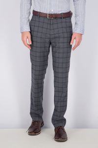Mens Warner Wool Blend Slim Fit Pant  Grey Plaid