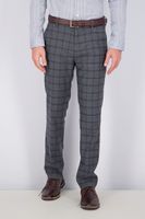 Mens Warner Wool Blend Slim Fit Pant  Grey Plaid - thumbnail