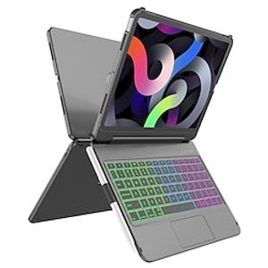 Tablet Case Cover For Apple iPad Air 5th Portable Armor Defender Rugged Protective with Keyboard Solid Colored ABS For Kids miniinthebox