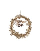 Kaemingk Decoris 20cm Wreath Polyester with Satin Bow & Iron Bell