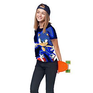 Kids Girls' T shirt Tee Short Sleeve 3D Print Cartoon Unisex Print Blue Children Tops Summer Active Daily Wear Regular Fit 3-12 Years miniinthebox