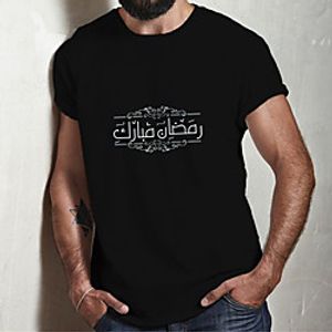 Men's Unisex Tee T shirt Hot Stamping Graphic Prints Letter Plus Size Print Short Sleeve Casual Tops Cotton Basic Fashion Designer Big and Tall Black miniinthebox