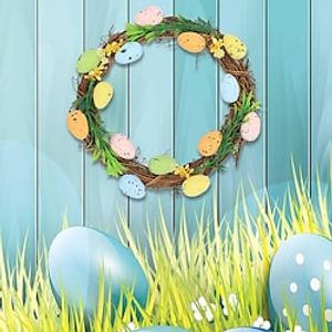 Easter Wreath Foam Egg Egg Vine Circle Wreath Home Furnishing Decoration Props miniinthebox