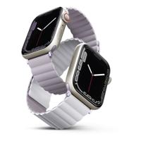 Uniq Revix Reversible Magnetic Strap for Apple Watch 45/44/42mm - Lilac/White - thumbnail