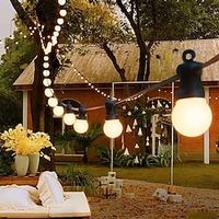 Solar Remote Control LED Outdoor Waterproof Bulb String Lights 5m 10LEDs Fairy Lights Christmas Garden Terrace Wedding Party Holiday Cafe Patio Camping Decor Light Lightinthebox - thumbnail