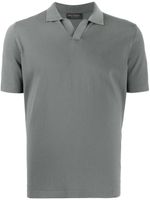 Dell'oglio plain short-sleeved polo shirt - Grey - thumbnail