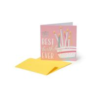 Legami Greeting Card - Small - Cake The Best Birthday Ever (7 x 7 cm) - thumbnail