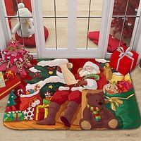 Christmas Pattern Rug Door Mat Hallway Carpets Area Rugs for Bedroom Living Room Carpet Kitchen Bathroom Anti-Slip Floor Mats Lightinthebox Christmas Pattern Rug Door Mat Hallway Carpets Area Rugs for Bedroom Living Room Carpet Kitchen Bathroom Anti-Slip Floor Mats Lightinthebox