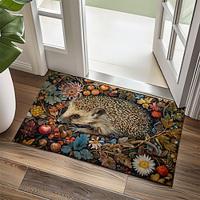 Hedgehog Fruits Doormat Kitchen Mat Floor Mat Non-Slip Area Rug Oil Proof Rug Indoor Outdoor Mat Bedroom Decor Bathroom Mat Entrance Rug Lightinthebox