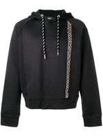 Just Cavalli studded stripe hoodie - Black - thumbnail