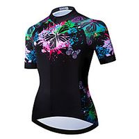21Grams Women's Short Sleeve Cycling Jersey Summer Spandex Polyester Black Butterfly Bike Jersey Top Mountain Bike MTB Road Bike Cycling Quick Dry Moisture Wicking Breathable Sports Clothing Apparel Lightinthebox - thumbnail