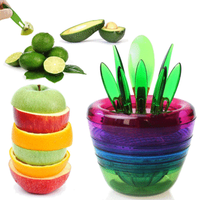 10Pcs Creative Multi-function Plant Salad Maker Fruit Tools Fruit Vegetable Squeezer Cutter Slicer