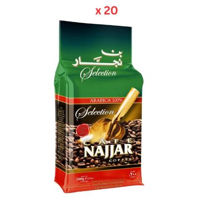 Najjar Pure Brazilian Ground with Cardamom Coffee 20 X 200G Najjar Pure Brazilian Ground with Cardamom Coffee 20 X 200G