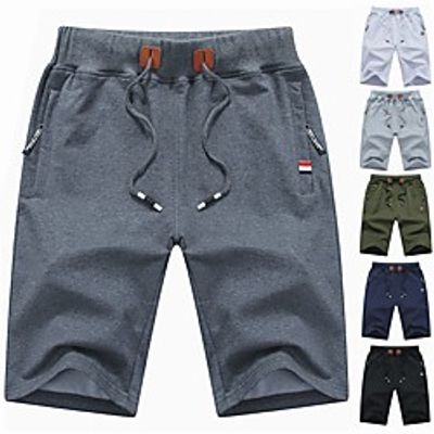 Men's Shorts Chino Quick Dry Breathable Sports Casual Sports Chinos Shorts Pants Graphic Knee Length Sporty Black Light gray Dark Gray Navy Blue Lightinthebox