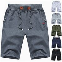 Men's Shorts Chino Quick Dry Breathable Sports Casual Sports Chinos Shorts Pants Graphic Knee Length Sporty Black Light gray Dark Gray Navy Blue Lightinthebox - thumbnail