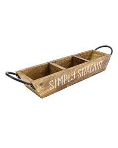 Boston Warehouse 3 Section Snack Divider with Metal Handles