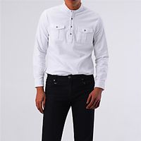 Men's Shirt Solid Color Long Sleeve Casual Tops Casual White Black Red Lightinthebox - thumbnail