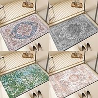 Moroccan Ethnic Style Bathroom Mat, Bathroom Non-slip Absorbent Quick Drying Bathroom Floor Mat, Rubber Bath Mat, Shower Rug miniinthebox - thumbnail