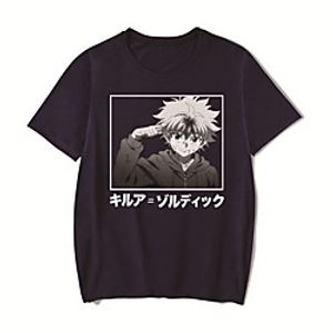 Men's Unisex Tee T shirt Shirt Hot Stamping Anime Graphic Prints Plus Size HUNTERXHUNTER Print Short Sleeve Casual Tops Cotton Basic Designer Big and Tall Round Neck White Red Blushing Pink / Summer miniinthebox