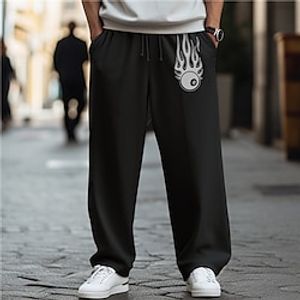 Ball Casual Men's 3D Print Sweatpants Joggers Pants Trousers Outdoor Street Casual Daily Polyester Black Gray S M L Medium Waist Elasticity Pants Lightinthebox