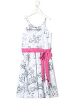 Nº21 Kids holiday-print summer dress - White