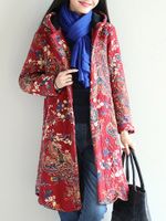 Printed Women Cotton-Padded Coats