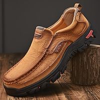 Men's Loafers  Slip-Ons Casual Shoes Plus Size Driving Loafers Work Sneakers Hiking Cycling Shoes Business Casual Daily Office  Career Leather Nappa Leather Breathable Slip Resistant Mid-Calf Boots Lightinthebox - thumbnail