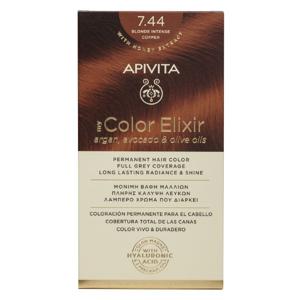 Apivita My Color Elixir Permanent Hair Color 7.44 Blonde Intense Copper