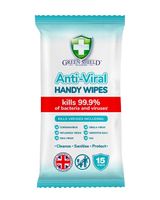 Green Shield Anti Bacterial Anti Viral Wipes 15 Sheets