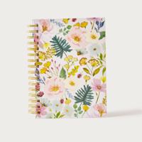 Punch Studio Floral Print Spiral Bound Journal