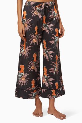 Marginata Wide Leg Pyjama Pants in Organic Cotton Marginata Wide Leg Pyjama Pants in Organic Cotton