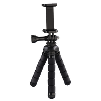 Hama" Flex" Mini-Tripod for Smartphone and GoPro, 14 cm, black Hama" Flex" Mini-Tripod for Smartphone and GoPro, 14 cm, black