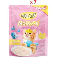 Moochie Kitten Mousse With Tuna Bonito 70G Pouch (Pack Of 7) - thumbnail