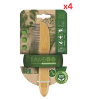 M-PETS Bamboo Regular Comb 16 Teeth (Pack of 4)