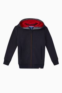 IKKS Tape Waffle Knit Hooded Sweatshirt