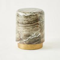 Marble Accent Stool - 35x35x45 cms