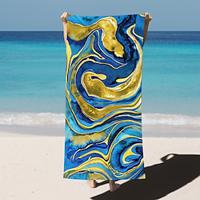 Dazzling Fluid Beach Towels 100% Micro Fiber Quick Dry Comfy Blankets Strong Water Absorption for Sunbathing Beach Swim Outdoor Travel Camping Workout Lightinthebox