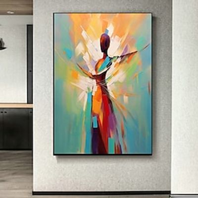 Dancing Girl Acrylic Painting Abstract Painting Orange Texture Colorful Painting Handmade Oil Painting Wall Decor Gifts No Frame miniinthebox Dancing Girl Acrylic Painting Abstract Painting Orange Texture Colorful Painting Handmade Oil Painting Wall Decor Gifts No Frame miniinthebox