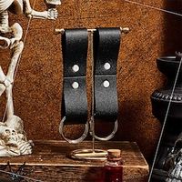Viking Tool Belt Hoop Medieval LARP Carnival Halloween Costume PU Leather For Unisex Lightinthebox - thumbnail