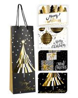 Homesmiths Christmas Gift Bag For Bottle 4 Design Assorted 1 Piece