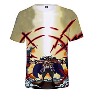 Inspired by One Piece Monkey D. Luffy Cosplay Costume T-shirt Terylene 3D Printing T-shirt For Women's / Men's miniinthebox