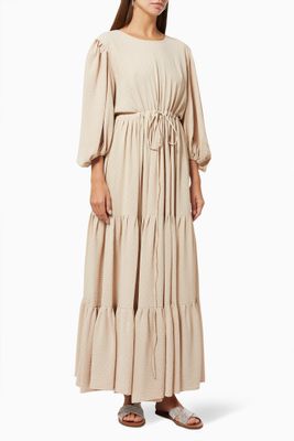 Drawstring Tiered Dress Drawstring Tiered Dress