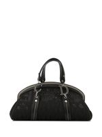 Christian Dior pre-owned rose embroidery Trotter tote - Black - thumbnail