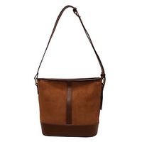 Women's Crossbody Bag Bucket Bag Suede PU Leather Daily Large Capacity Geometric Black Brown Khaki Lightinthebox - thumbnail