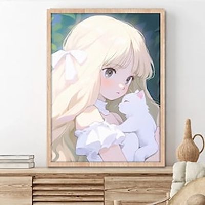 1pc People DIY Diamond Painting Beautiful Woman Diamond Painting Handcraft Home Gift Without Frame 20x30cm/8''x12'' miniinthebox