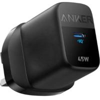 Anker 313 Charger 45W Black | Ultra-Compact 45W GaN Fast Charger with Foldable Plug