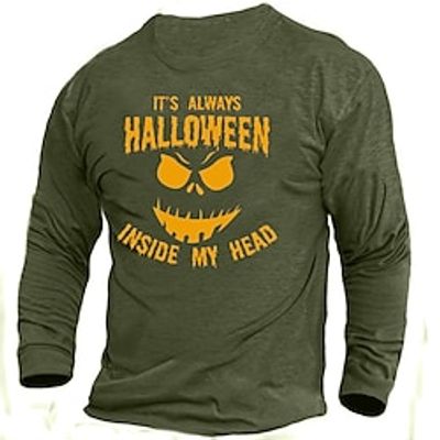 Men's Unisex T shirt Tee Letter Grimace V Neck Green Navy Blue Gray White Black Print Outdoor Street Long Sleeve Print Clothing Apparel Sports Designer Simple Casual Lightinthebox
