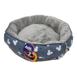 Nutrapet Aahh Dog Bed Snuggly L46 x W36 x H42 cm Flannel Blue Grey Mr Mickey